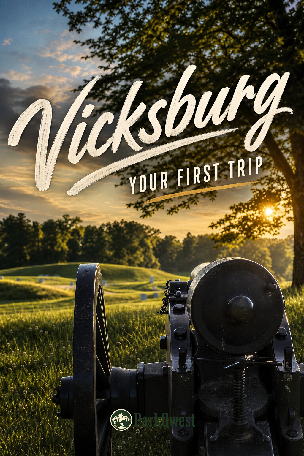 Union cannon aimed at Confederate lines
