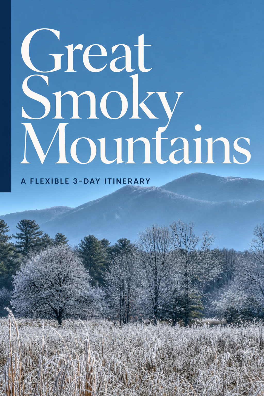 Wisps of fog hang over the forests in the mountains.