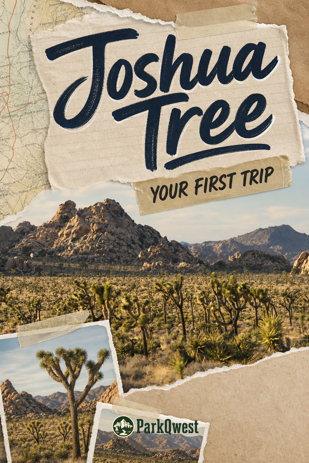 The sky turns hues of pink and purple over a field of Joshua trees.
