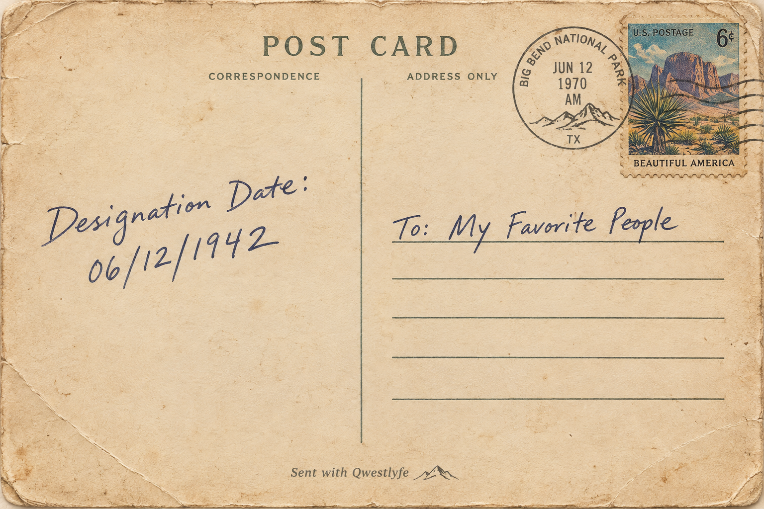 Postcard back